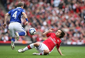 Arsenal v Birmingham City 2009-10 Collection: Tomas Rosicky (Arsenal) Lee Bowyer (Birmingham)