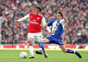 Arsenal v Blackburn Rovers - FA Cup 2006-07 Collection: Tomas Rosicky (Arsenal) Matt Derbyshire (Blackburn)