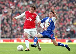 Arsenal V Blackburn Rovers - FA Cup 2006-07 Prints: Tomas Rosicky (Arsenal) Matt Derbyshire (Blackburn)