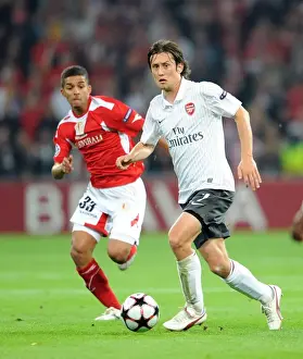 Standard Liege V Arsenal 2009-10 Prints: Tomas Rosicky (Arsenal) Mehdi Carcela-Gonzalez (Standard Liege)