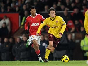 Images Dated 13th December 2010: Tomas Rosicky (Arsenal) Nani (Man Utd). Manchester United 1: 0 Arsenal. Barclays Premier League