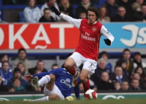 Everton v Arsenal 2006-7 Collection: Tomas Rosicky (Arsenal) Phil Neville (Everton)