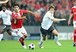 Images Dated 16th September 2009: Tomas Rosicky (Arsenal) Ricardo Rocha (Standard Liege)