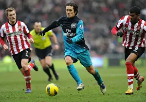 Tomas Rosicky (Arsenal) Seb Larsson and Frazer Campbell (Sunderland). Sunderland 1: 2 Arsenal