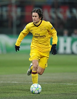 Tomas Rosicky: Arsenal Star in Action against AC Milan, UEFA Champions League 2012
