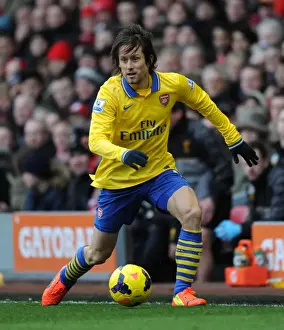 Liverpool V Arsenal 2013-14 Prints: Tomas Rosicky: Arsenal Star in Liverpool Showdown (2013-14)