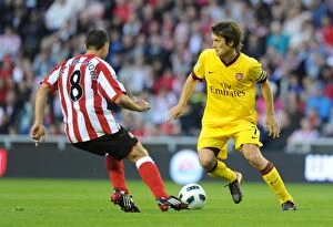 Images Dated 18th September 2010: Tomas Rosicky (Arsenal) Steed Malbranque (Sunderland). Sunderland 1: 1 Arsenal