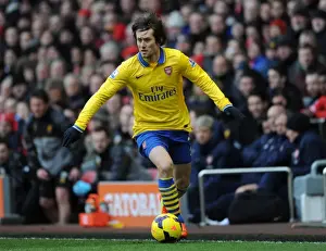 Liverpool V Arsenal 2013-14 Prints: Tomas Rosicky: Battle at Anfield, Premier League 2013-14