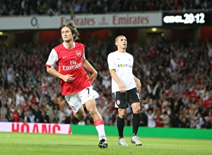 Tomas Rosicky celebrates scoring the 1st Arsenal goal
