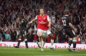 Arsenal v Manchester City 2006-7 Gallery: Tomas Rosicky celebrates scoring Arsenals 1st goal