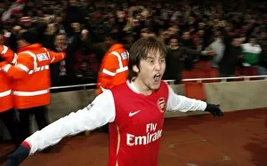 Tomas Rosicky celebrates scoring Arsenals 2nd goal