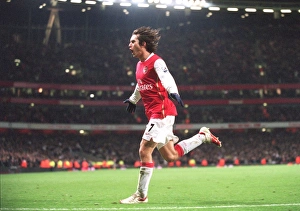 Tomas Rosicky celebrates scoring Arsenals 3rd goal