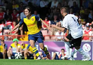 Boreham Wood V Arsenal Prints: Tomas Rosicky Charges Forward Against Luke Garrard in Borehamwood's Pre-Season Clash with Arsenal