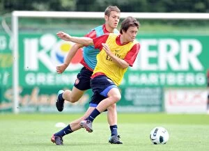 Tomas Rosicky and Jack Wilshere (Arsenal). Arsenal Training Camp, Bad Waltersdorf