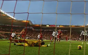 Middlesbrough V Arsenal 2007-8 Prints: Tomas Rosicky scores Arsenals goal past Ross Turnbull (Middlesbrough)