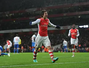 Arsenal V Queens Park Rangers 2014-15 Prints: Tomas Rosicky Scores Arsenal's Second Goal (2014-15)