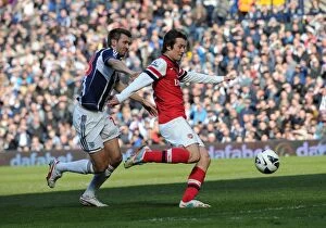 Images Dated 6th April 2013: Tomas Rosicky Scores Against Gareth McAuley: West Bromwich Albion vs Arsenal, Premier League 2012-13