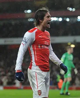 Arsenal V Queens Park Rangers 2014-15 Prints: Tomas Rosicky's Brilliant Double: Arsenal's Victory Over Queens Park Rangers (2014-15)
