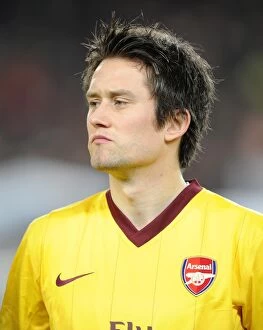 Images Dated 8th March 2011: Tomas Rosicky's Defiant Performance: Arsenal vs. Barcelona, UEFA Champions League Last 16, 2011