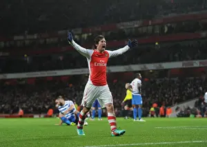 Arsenal V Queens Park Rangers 2014-15 Prints: Tomas Rosicky's Double: Arsenal's Victory Over Queens Park Rangers (2014-15)
