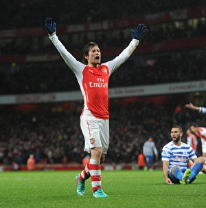 Arsenal V Queens Park Rangers 2014-15 Prints: Tomas Rosicky's Strike: Arsenal's Second Goal vs. Queens Park Rangers (2014-15)