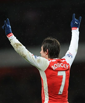 Arsenal V Queens Park Rangers 2014-15 Prints: Tomas Rosicky's Strike: Arsenal's Second Goal vs. Queens Park Rangers (2014-15)