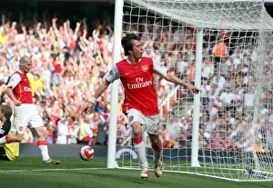 Arsenal V Bolton 2006-7 Prints: Tomas Rosicky's Thrilling Goal: Arsenal Takes the Lead 2-1 vs Bolton Wanderers