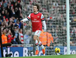 Arsenal V Sunderland 2013-14 Prints: Tomas Rosicky's Thrilling Triumph: Arsenal's Third Goal Against Sunderland (Premier League)