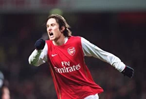 Images Dated 1st February 2007: Tomas Rosicky's Triumph: Arsenal's 3rd Goal vs. Tottenham Hotspur in Carling Cup Semi Final (3:1)