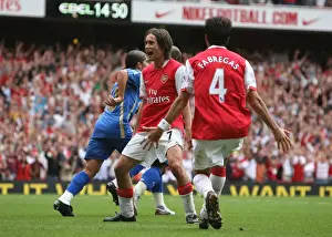 Arsenal V Portsmouth 2007-08 Prints: Tomas Rosicky's Triumph: Arsenal's Thrilling 3-1 Victory Over Portsmouth in the Premier League (2007)