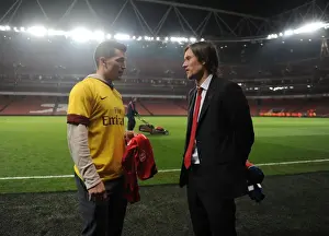 Tomas Rosicky's Unlikely Friend: NHL Player Andrew Ference at Arsenal vs Newcastle United (2013/14)