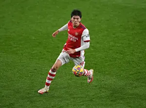 Arsenal V Southampton 2021-22 Prints: Tomiyasu's Standout Performance: Arsenal Triumphs Over Southampton (2021-22 Premier League)