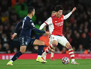 Arsenal V Aston Villa 2021-22 Prints: Tomiyasu's Star Performance: Arsenal Triumphs Over Aston Villa, Premier League 2021-22