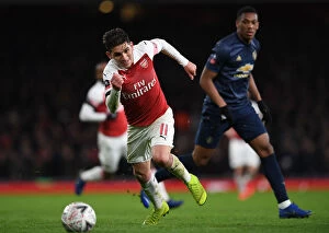 Images Dated 25th January 2019: Torreira in Action: Arsenal vs Manchester United - FA Cup 2018-19