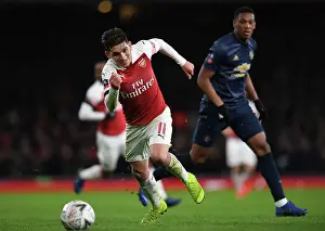Arsenal V Manchester United FA Cup 2018-19 Prints: Torreira in Action: Arsenal vs Manchester United - FA Cup 2018-19