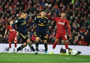 Images Dated 31st October 2019: Torreira Scores First as Arsenal Upsets Liverpool in Carabao Cup