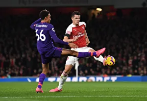 Arsenal V Liverpool 2018-19 Prints: Torreira Takes on Trent-Arnold: Arsenal vs. Liverpool, Premier League Showdown