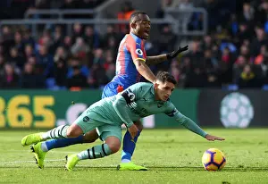 Crystal Palace V Arsenal 2018-19 Prints: Torreira vs Ayew: Intense Battle in Crystal Palace vs Arsenal FC Premier League Clash
