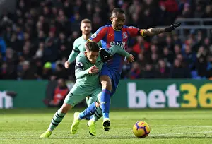 Crystal Palace V Arsenal 2018-19 Prints: Torreira vs Ayew: A Premier League Battle at Selhurst Park