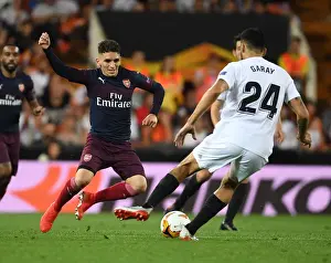 Valencia CF V Arsenal 2018-19 Prints: Torreira vs. Garay: A Europa League Semi-Final Battle