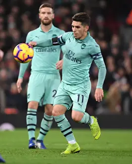 Liverpool V Arsenal 2018-19 Prints: Torreira vs Liverpool: Arsenal's Midfield Battle at Anfield (Premier League)