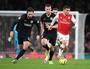 Torreira's Agile Run: Outshining Brighton Defenders at Emirates Stadium