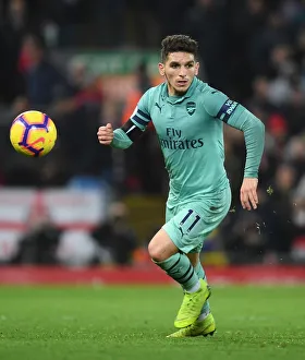 Liverpool V Arsenal 2018-19 Prints: Torreira's Battle: Arsenal vs. Liverpool at Anfield, Premier League 2018-19