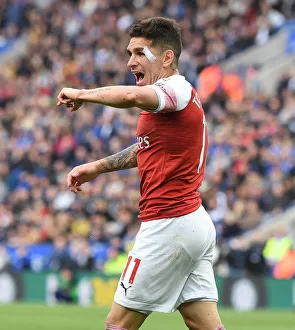 Leicester City V Arsenal 2018-19 Prints: Torreira's Contentious Dispute: Leicester City vs. Arsenal, Premier League 2018-19