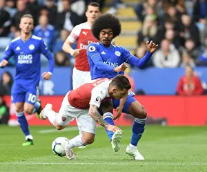 Leicester City V Arsenal 2018-19 Prints: Torreira's Powerful Performance: Arsenal Outmuscles Leicester's Choudhury (2018-19)