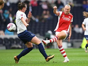 Tottenham Hotspur Women V Arsenal Women - MIND Series 2021-22 Prints: Tottenham Hotspur Women vs Arsenal Women: Intense Shooting Clash in MIND Series Match