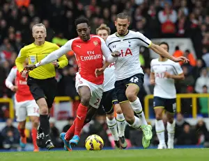 Tottenham Hotspur V Arsenal 2014-15 Prints: Tottenham vs. Arsenal: Intense Battle in the Premier League - Welbeck vs. Bentaleb