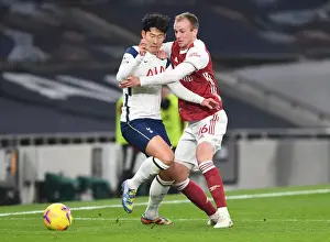 Tottenham Hotspur V Arsenal 2020-21 Prints: Tottenham vs Arsenal: Rob Holding Faces Off Against Son Heung-Min in Premier League Clash