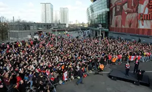 Arsenal V Sunderland 2013-14 Prints: A Tribute to a Legend: Dennis Bergkamp's Statue Unveiling at Arsenal's Emirates Stadium (Arsenal v Sunderland)