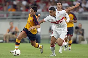 Stuttgart V Arsenal 2008-09 Prints: Triumphant Nasri: Arsenal's 3-1 Pre-Season Victory over Stuttgart